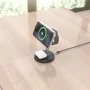 AISENS Cargador Inalámbrico 3 en 1 de 15W para Móvil, Apple Watch y Auriculares, Negro